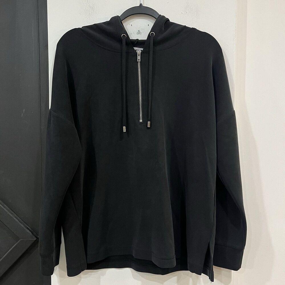 Cable & Gauge Sport Black 1/4 Zip Women’s Hoodie Size Large Athletic Workout